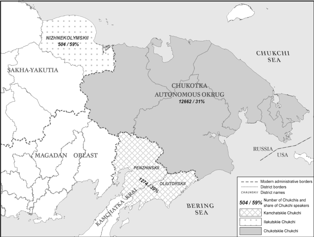 Чукотско-говорящие группы Чукотки, Якутии и Камчатки (2010); авторы Ю. Б. Коряков, М. Ю. Пупынина